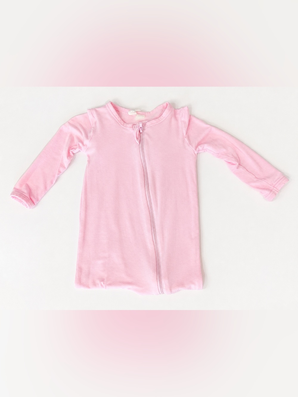 Kyte BABY Light Pink Zip-Front Long-Sleeve Footie